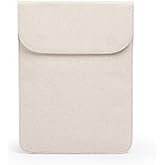 YONBEN Liner Bag iPad Sleeve Soft Case Pouch Square Inner Bag with Cotton Magnetic Closure Simple and Stylish Storage Case Available for iPad (Beige,Small)