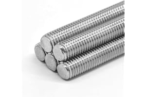 Beduan Stainless Steel 1/4-20 Thread Fully Threaded Rod 12" Length Long Threaded Screw(Pack of 5)