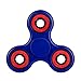 Tri-Spinner Fidget Toy Premium Quality Ceramic EDC Anti-Anxiety 360 Spinner for Children and Adults - Blue Red
