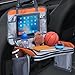 Premium Kids Travel Tray - 4 in 1 Car & Plane Seat Tray, Storage and Car Toy Organizer, Carry Bag and Tablet Holder and Snack Tray All in One - Brand New Listing - by Nimble Forrest (Orange)