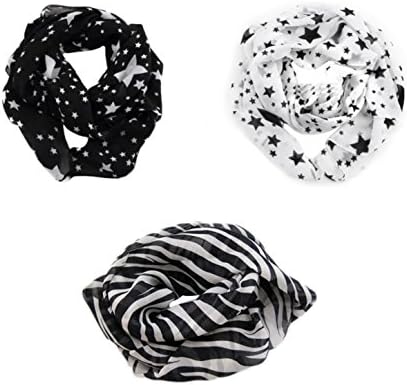 Vodeus Fashion Women's Satin Square Silk Multicolor Pattern Scarves Set of 3 Pcs #4