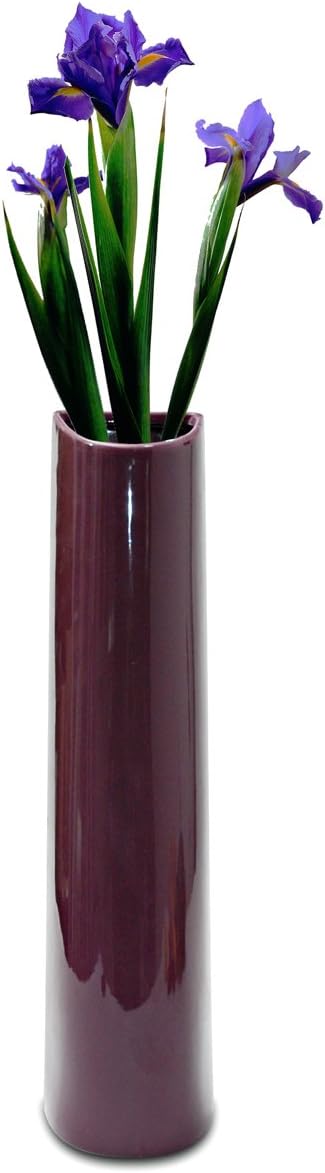 Wall-mounted Decorative Ceramic Vase / Wall Hanging Vase (Grey-purple)