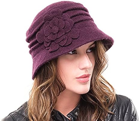 purple cloche hat