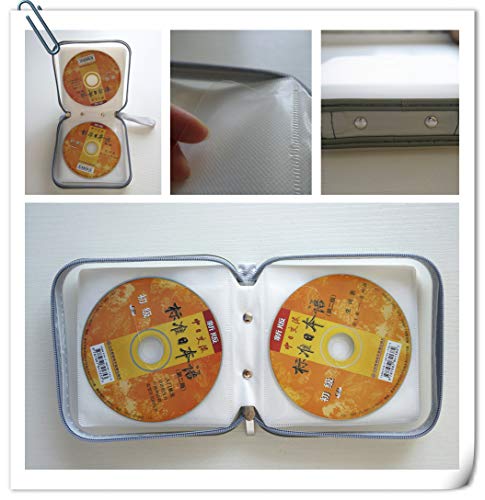 Second Generation 40 CD/VCD/DVD Storage Case Stiff Material with New Double Sleeves for Your CD Album White - Thumbnail 4