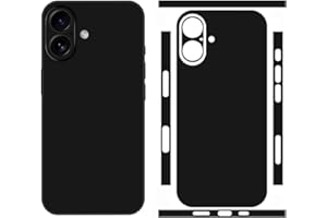 Skin Sticker Compatible with iPhone 14, 15, 16, 16 Plus, 16 Pro, 16 Pro Max, Protector Film Vinyl Decal Black Cover for Phone