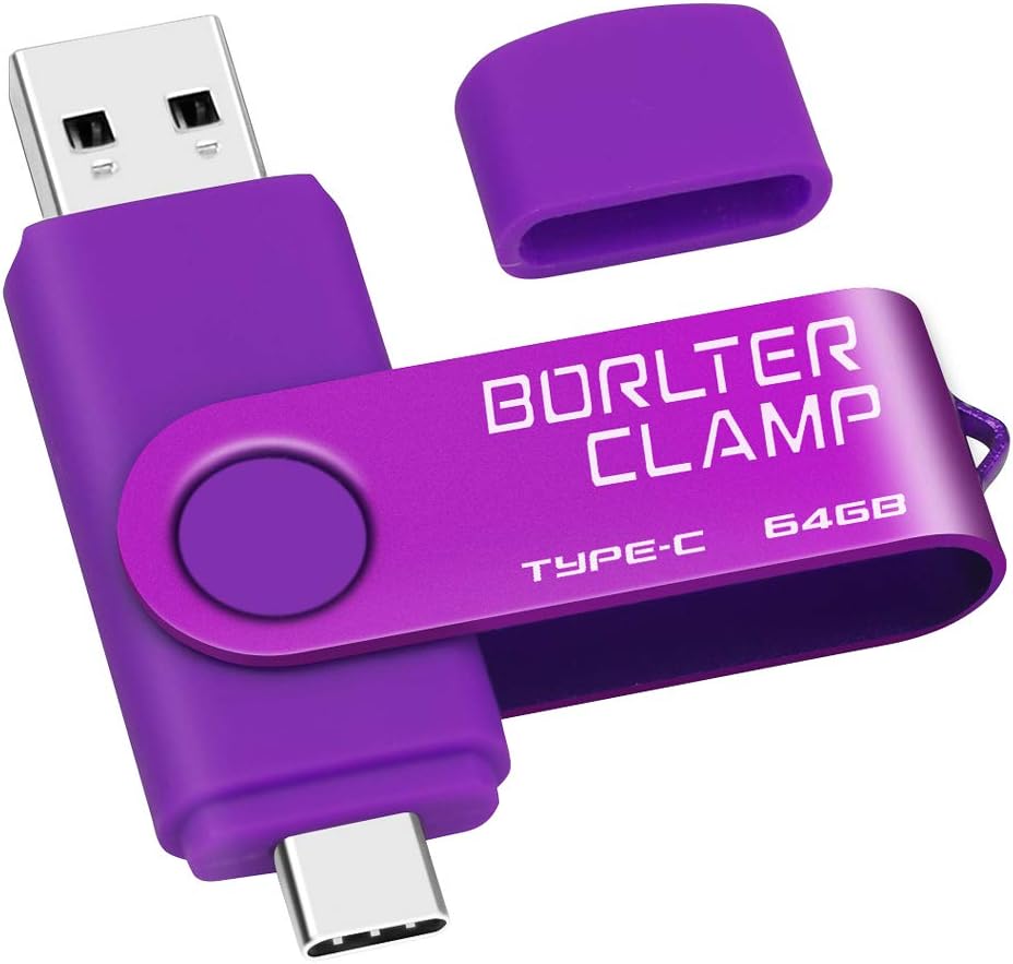 64 GB USB Type-C Flash Drive, USB-C 3.0 Memory Stick Jump Drive 2 in 1 for Android Phones Samsung Galaxy S10/S9/S8/Note 9, LG