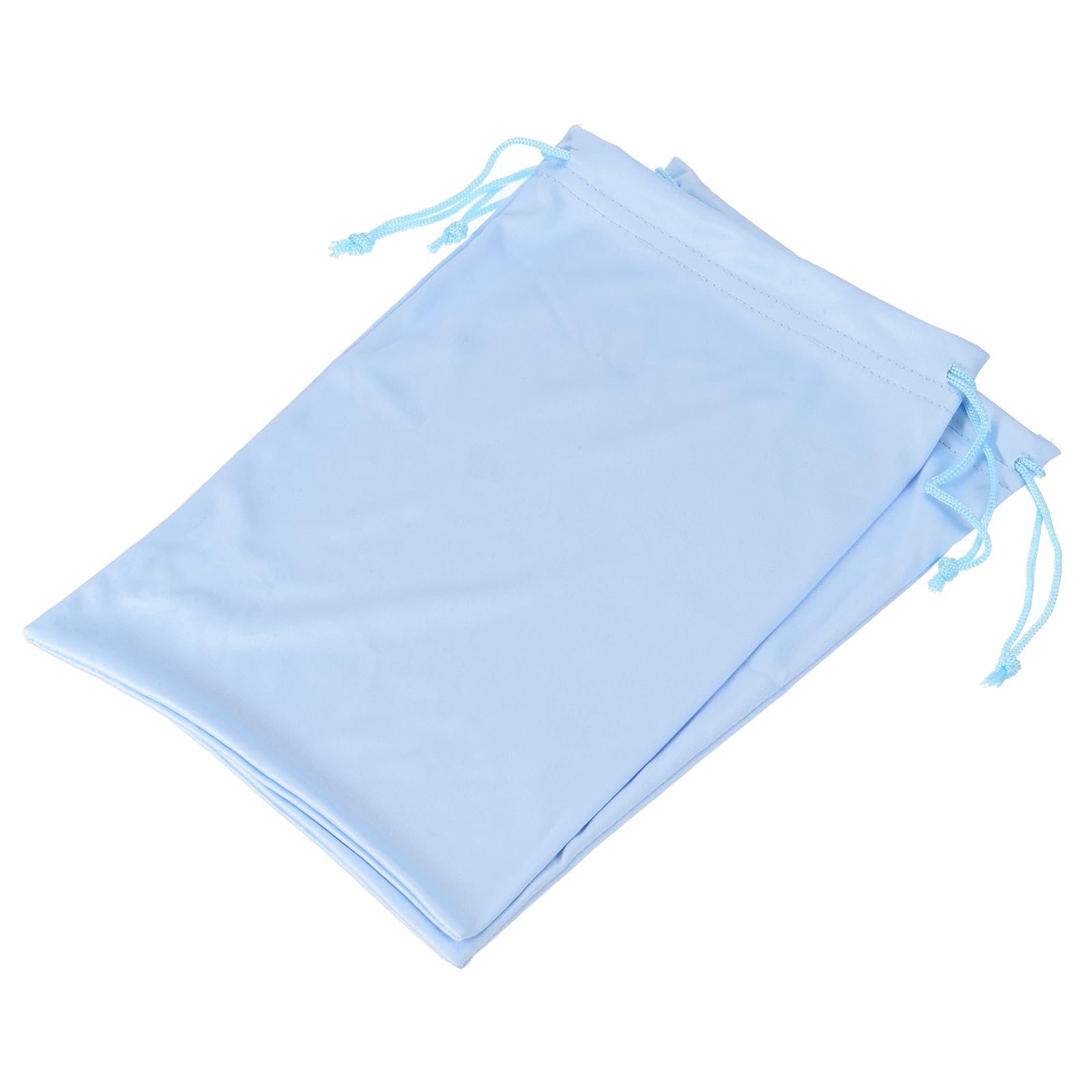 M METERXITY 2 Pack Ski Goggle Bag - Microfiber Snow Goggles Case Sleeve Drawstring Pouch Protection Bags, Apply to Goggles (7.1 x 10.6 Inch, Pale Blue)