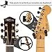String Swing Guitar Hanger - Holder for Electric Acoustic and Bass Guitars - Stand Accessories Home or Studio Wall - Musical Instruments Safe Without Hard Cases - Black Heavy Duty Steel BCC11K 2-Pack