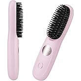 Cordless Hair Straightener Brush for Short Hair, Mini Portable Straightening Brush, 3 Heat Settings with LED Display, USB Rechargeable Travel Hair Brush – Go Brush Pro 2026