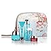 Lvtree Cosmetic Bag Makeup Case Toiletry Bag, Portable Small Handy Waterproof Travel Hanging Organizer Train Case Pencil Pen Multifunction Purse for Women Girls Countryside Flower Floral, Blue Rose