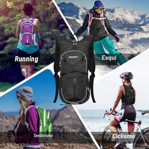 Mochila pequena para bicicleta, mochila impermeável de hidratação de 12L, mochila refletora para bicicleta para caminhadas de MTB, corrida, natação na praia, com camada isolante e rede de bolas