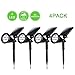 YINGHAO Solar Lights Spotlight High Power Outdoor Landscape Lighting Waterproof Wall Light Security Night Lights, Solar Spotlight Outdoor for Flag Pole, Pack of 4