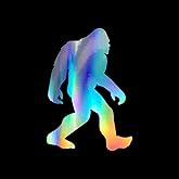 Bigfoot Sasquatch Sticker Vinyl Decal Notebook Car Window Laptop 7" x 5" (Holographic)