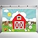 MEHOFOTO Farm Red Barn Photo Studio Booth Background Cartoon Rustic Animals Green Grass Sky Child Birthday Party Decoration Banner Backdrops for Photography 7x5ft