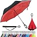 CIOR 30 Colors Double Layer Inverted Umbrella Windproof UV Protection With C-Shaped Hook for Car and Outdoor Use