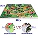 Wowok Dinosaur Toys with Activity Play Mat & Trees, Educational Realistic Plastic Dinosaur Figures Playset Including T-Rex, Allosaurus, etc, to Create a Dino World Gift for Boys and Girls
