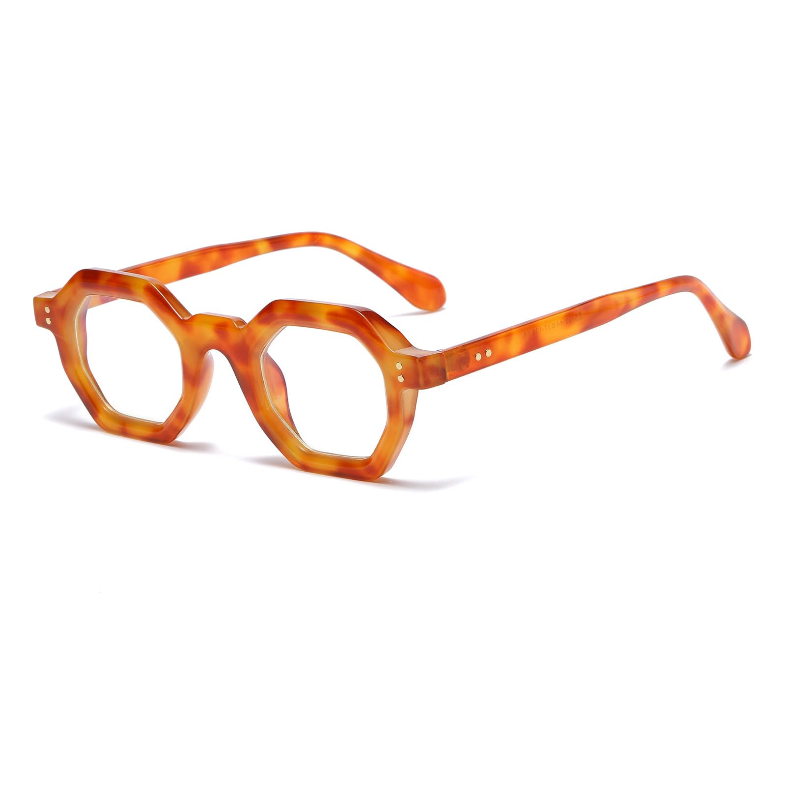 LJCZKA Octagonal Blue Light Blocking Glasses Women Men, Polygon Blue Light Glasses Computer Eyeglasses Anti Eye-fatigue