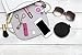 Herwiss Lighted Travel Makeup Mirror with 10x Magnifying and 1x HD Led Illuminated Folding Compact Mirror- Portable Durable Lightweight - Free Standing or Hand Held