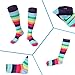 Compression Socks for Women Best For Sports,Flight Travel,Running,Nursing,Pregnancy,Promote Blood Circulation,Relief Heel,Ankle Pain-1 Pair (S/M, Stripes)