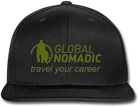 Junny Clobal Nomadlc Snapback Hat - Hip Hop Baseball Cap CM Black