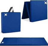 Xn8 Sports Tri-Fold Gymnastics Mat 6cm Thick 6Ft Long Non-Slip PU Leather