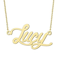 BYBWBL Lucy Name Pendant Necklace 18k Gold Plated