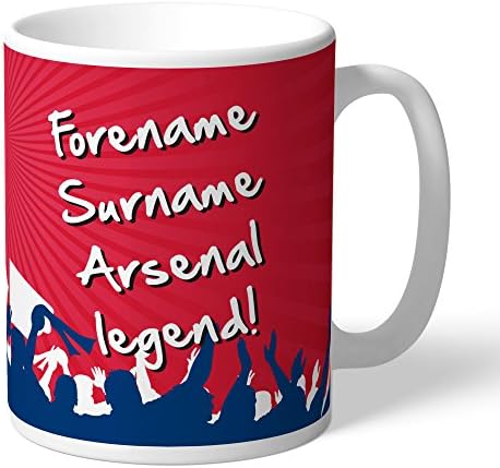 Official Personalized Arsenal FC Legend Mug - FREE PERSONALISATION