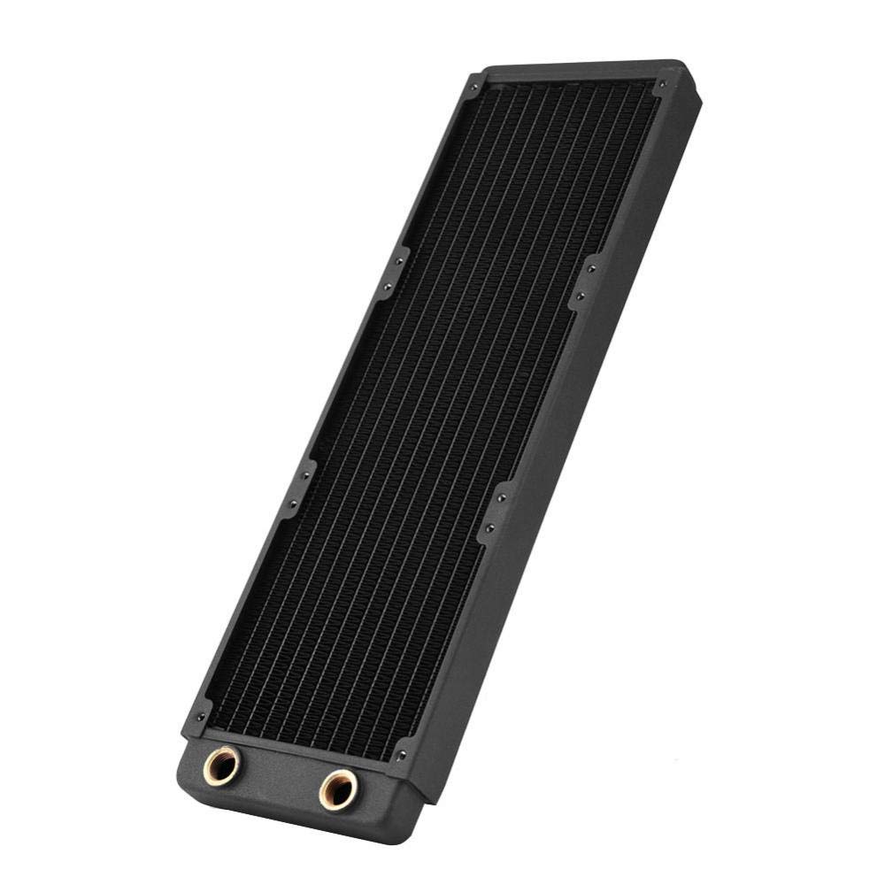 Tonysa 120mm/240mm/360mm/480mm radiator, G1/4 thread copper radiator PC water cooling liquid water cooler heat exchanger for PC water cooling(360mm)