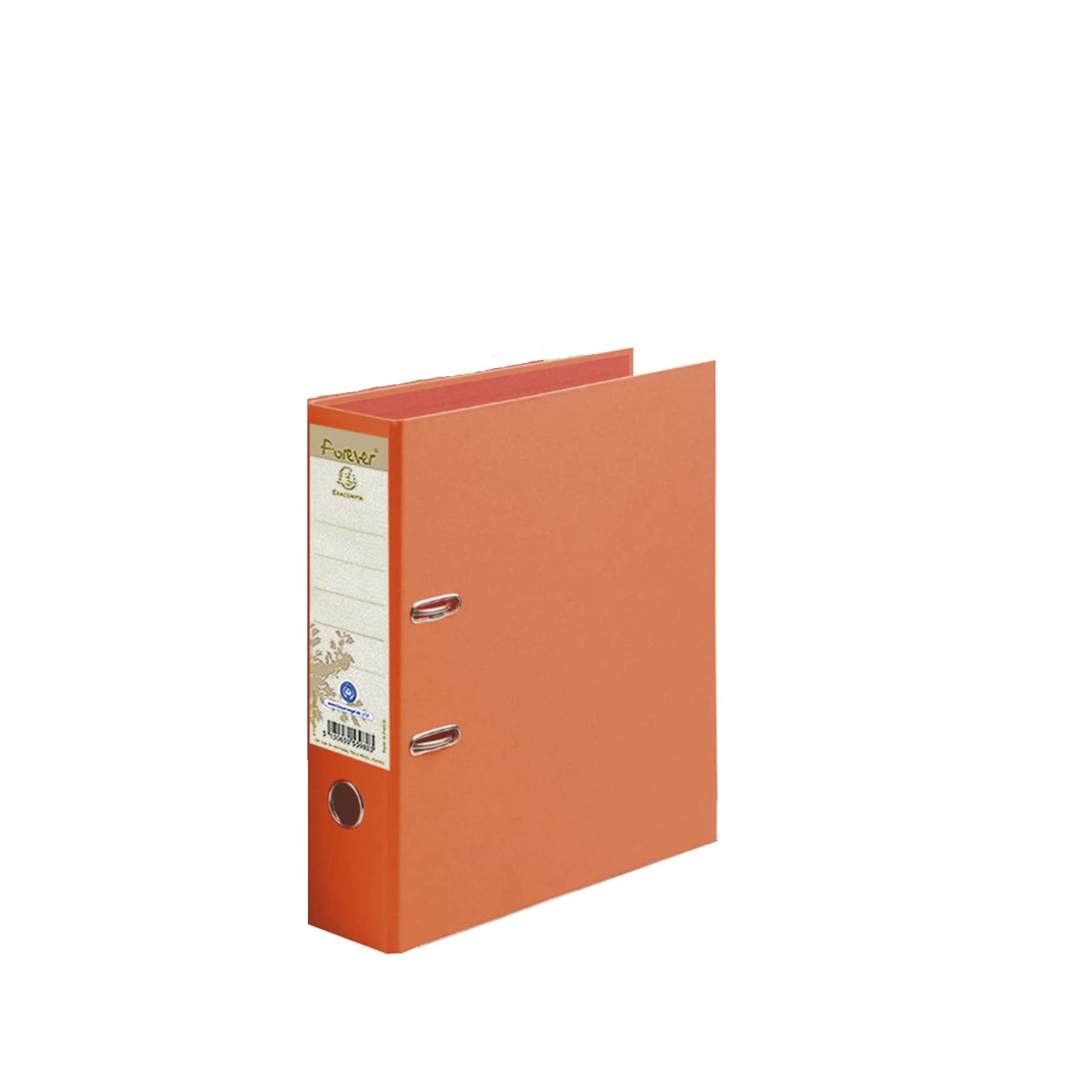 Exacompta - Ref. 53980E - 1 Forever® D-ring lever arch file - Two-tone recycled cardboard - Spine 80 mm - External format 30 x 32 cm for A4 maxi - 8 random colors