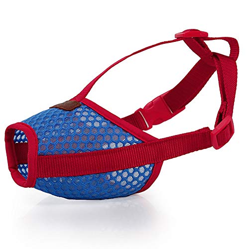 RC GearPro Adjustable Dog Muzzle, Pet Mouth Cover Air Mesh for Anti-Biting Anti-Barking Licking for Small Medium Large Dogs (S) - Thumbnail 2
