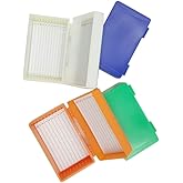 12-Place Microscope Slide Box Microslide Slide Box Random Color Pack of 4