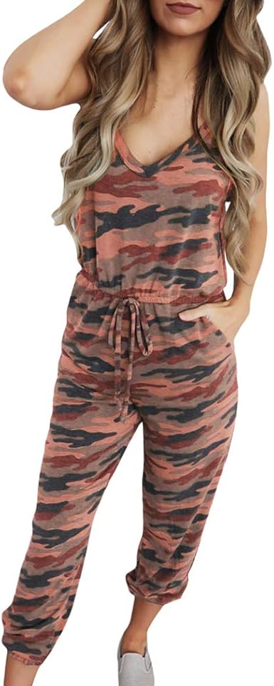 orange camo playsuit