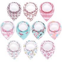 Baby Bandana Baberos para babear para babear y alimentar la dentición por paquete de 10