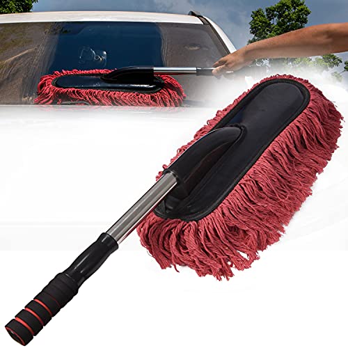 Microfiber Car Duster Brush, Extendable Handle Multipurpose Duster, Car