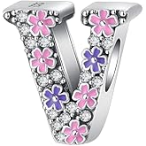 Lakese 925 Sterling Silver A-Z Letter Charms for Women Bracelet Necklace Pendants with 5A Cubic Zirconia,Alphabet Charms for Christmas Anniversary,Jewelry Gift for Women Friends Family