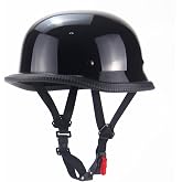 Woljay Vintage Motorcycle Half Helmet German Style Casque Moto Retro Cruiser Scooter Helmets for Adult Men Women DOT Approved