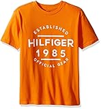 Tommy Hilfiger Big Boys' Hermes Short Sleeve Tee, Russet Orange, Large (16/18)