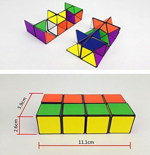 SinHan 2017 Newest Hot Fidget Cube in Style With Infinity Fidget Cube Stress Relief and Anxiety Toy | 24 Wedges Twist Puzzle Toys | 3 Magic Snake Cubes Collection in 1 Box,Magic cube
