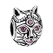 SOUFEEL Cat Charms 925 Sterling Silver Pink Swarovski Animal Talisman Bead Charm for Bracelets Women Gift
