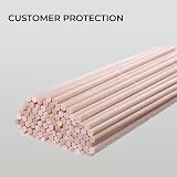 H&S Unfinished Natural Wooden Dowels 100pcs 15cm x 4mm Craft Sticks view 6