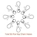 GonHui WA 100 Pcs Metal Swivel Hooks Lobster Claw Clasps, Keychain Rings with Chain for Lanyard Supplies