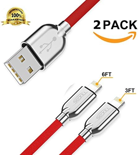 Father's Day Gift USB Cables 2Pack 3ft 6ft Nylon Braided Lightning Durable USB 2.0 Charger Sync Data Cable for iPhone X/8/8 Plus/7/7Plus/6/6 Plus/5S/se/5,iPad,iPad and More