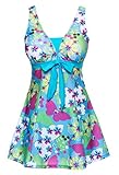 Wantdo Women’s One-Piece Printed Slimming Swimsuit Swimdress
