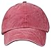 Blank Hat Pigment Dyed Washed Cotton Ball Cap in Red