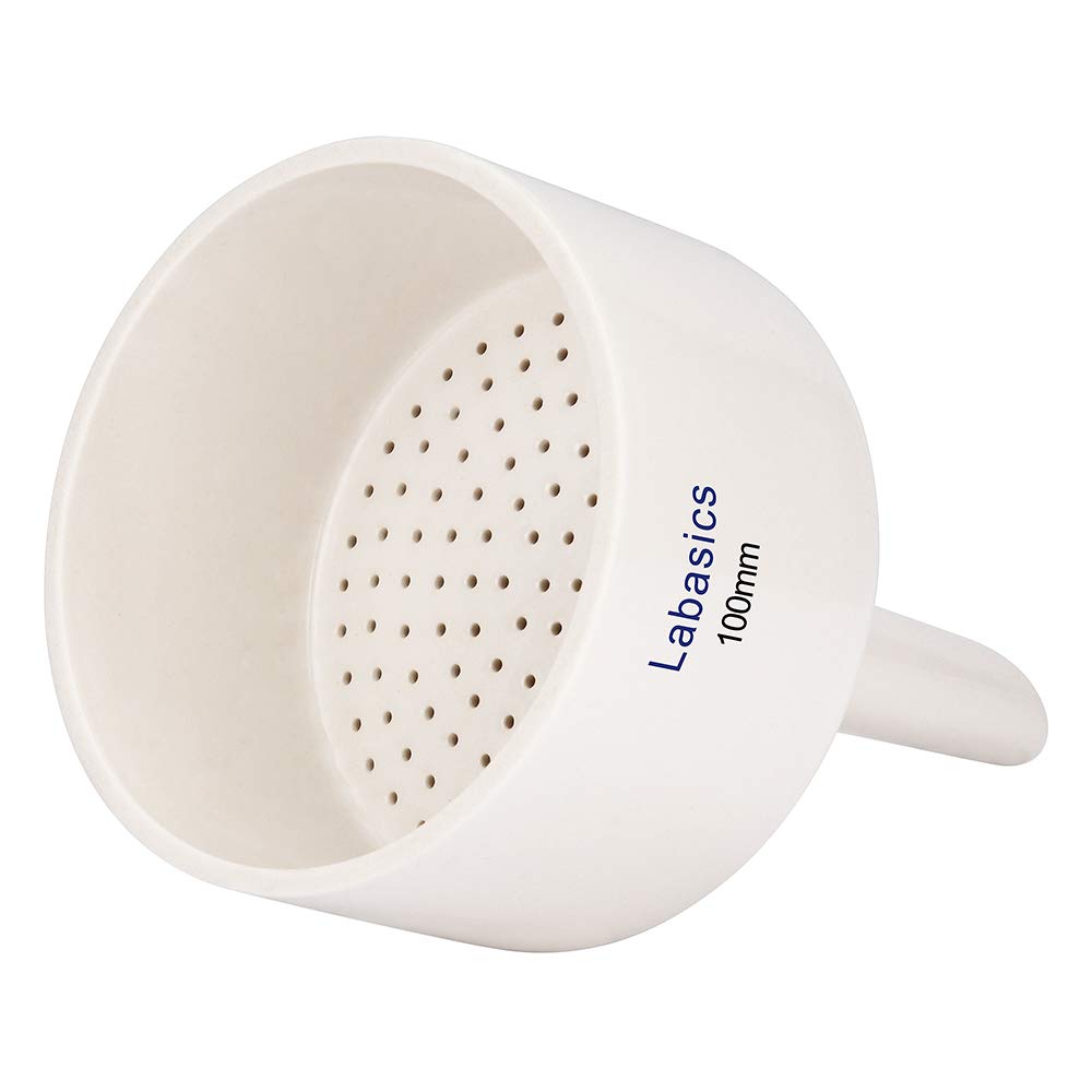Labasics Porcelain Buchner Funnel 100 mm, Porcelain Buchner Filter Funnel OD 10 cm ID 8.8 cm for Laboratory