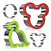 Mickey Mouse Cookie Cutter for kids, Ertek Dinosaur Minnie Mouse Sandwiches Cutter Stainless Steel for Cakes, Bread and Cookie-Bonus Round Shape and Small Mickey Mouse Biscuit Cutters(pack of 4)
