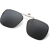 Long Keeper Clip-On Polarized Flip-Up Sunglasses for Women & Men - Driving & Fishing Sunglasses Over Glasses