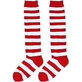 Warmbaby Long Socks Kids Girls Knee High Leg Warmer Striped Size 6-10