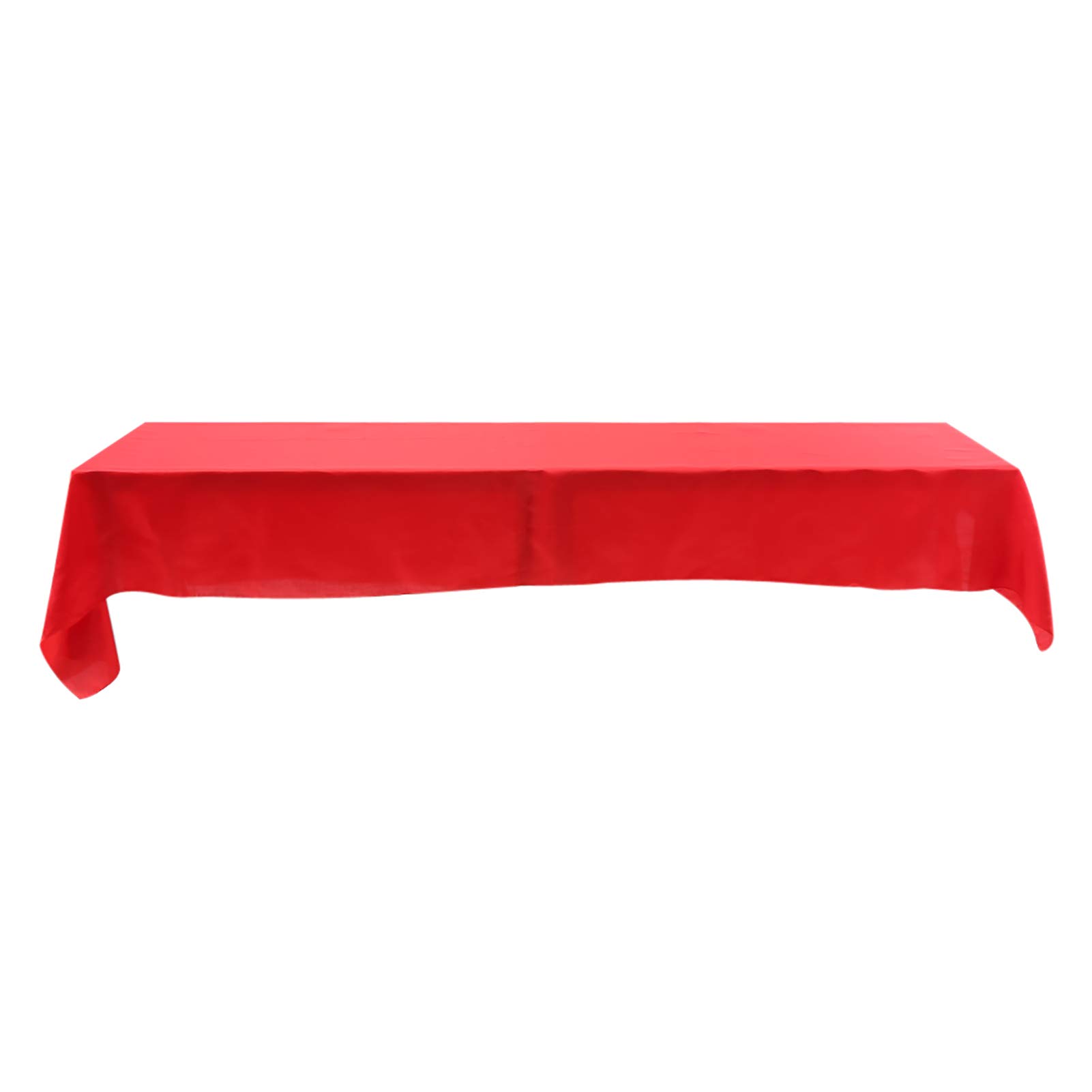 Haofy 145x320cm Tablecloth Rectangle Runner Napkin Table Cover Cloth Protector for Kitchen Picnic - Great for Buffet Table, Parties, Holiday Dinner, Wedding & More(Red)