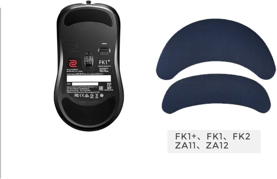 LZYDD Mouse Skates/Mouse Feet for Zowie ZA11, ZA12, FK 2, FK1, FK1+, S1 / S2 and AM (Pack of 2), Black - Image 3